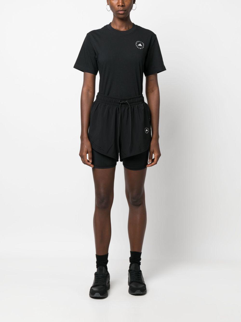 adidas by stella mccartney t-shirts and polos black leather - women