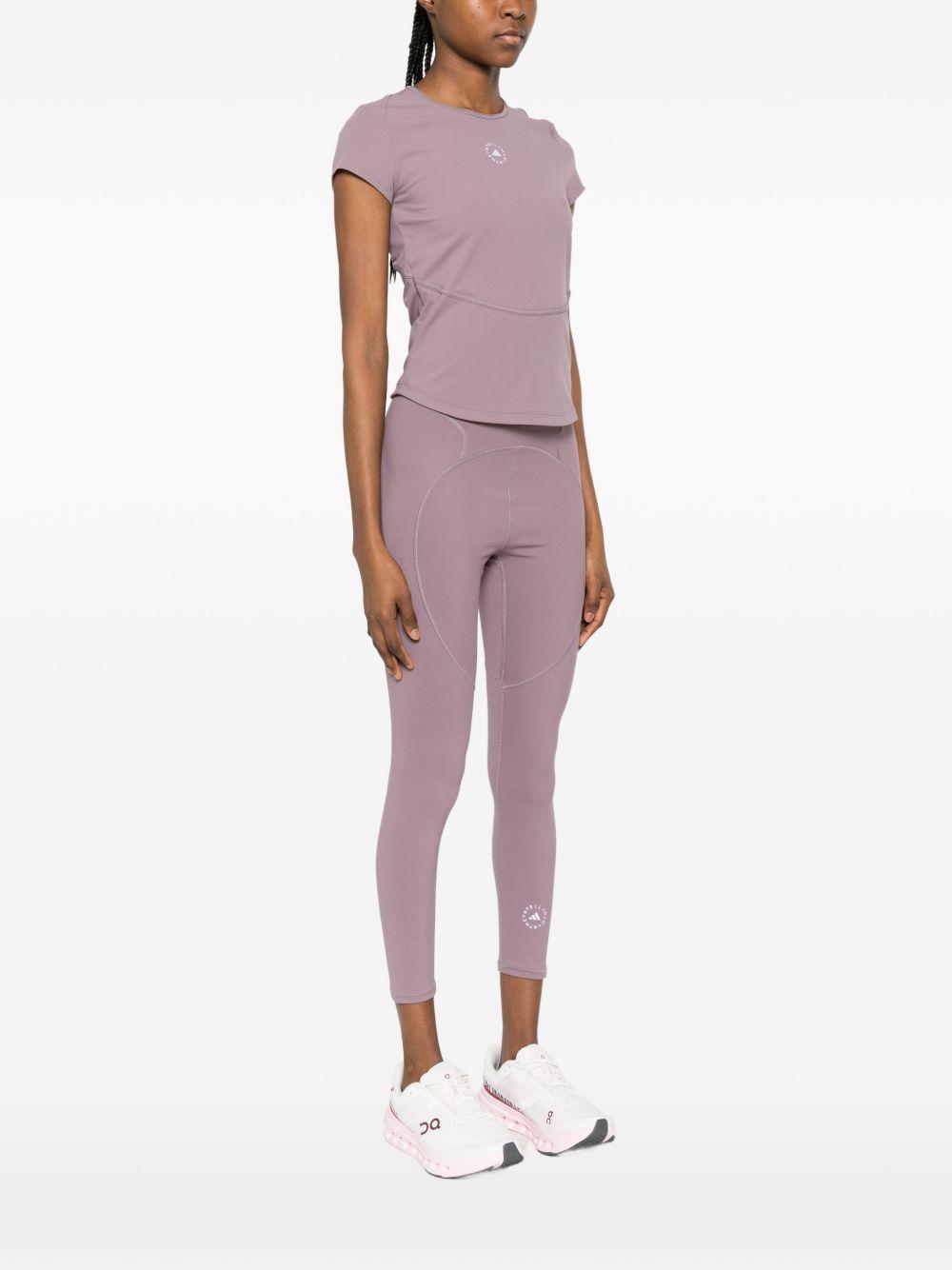 adidas by stella mccartney t-shirts and polos lilac rec. polyamide elasthane - women