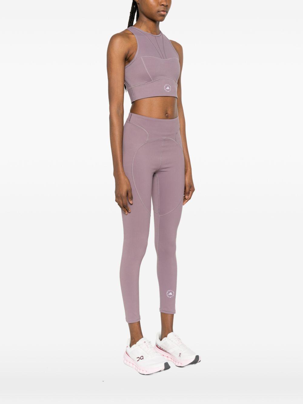 adidas by stella mccartney top lilac rec. polyamide elasthane - women