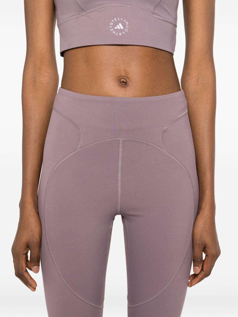 adidas by stella mccartney trousers lilac organic cotton - women