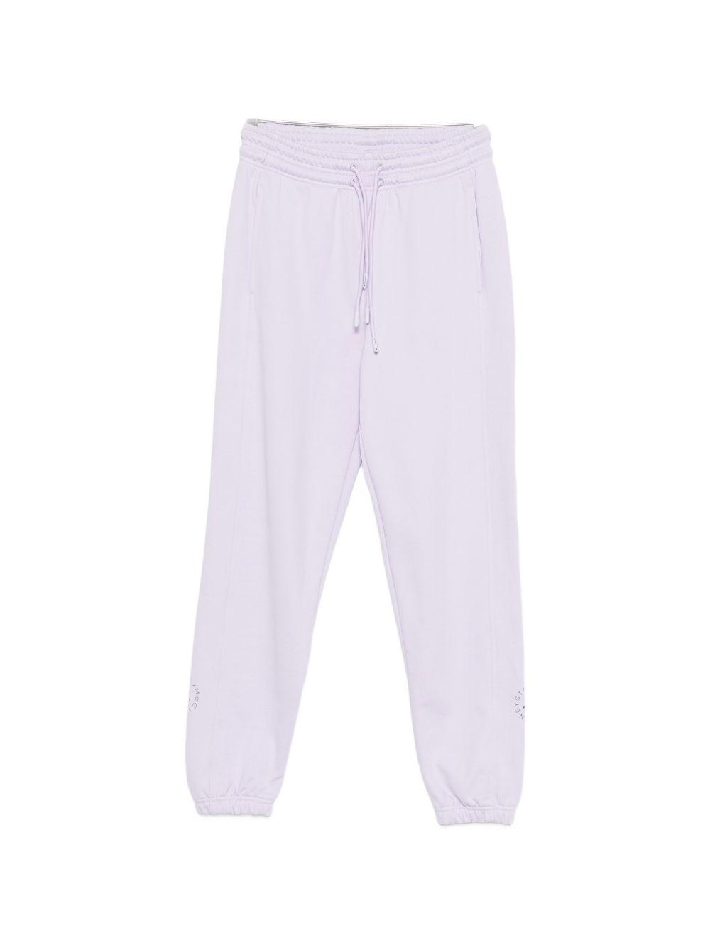 adidas by stella mccartney trousers lilac rec. polyester elasthane - women
