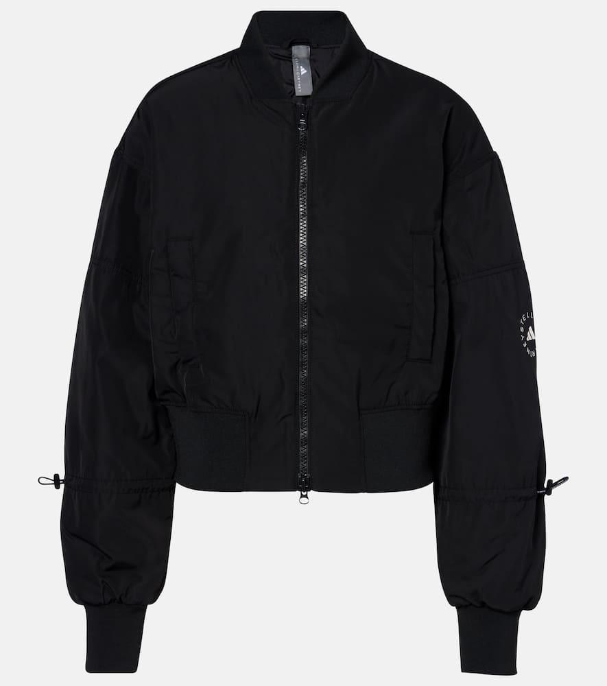 adidas by stella mccartney true nature cropped bomber jacket