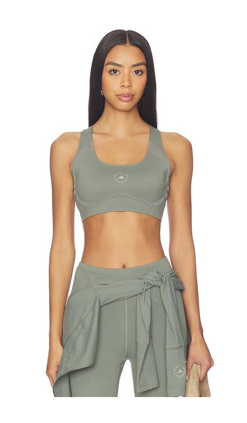 adidas by stella mccartney true purpose power impact training bra in sage.