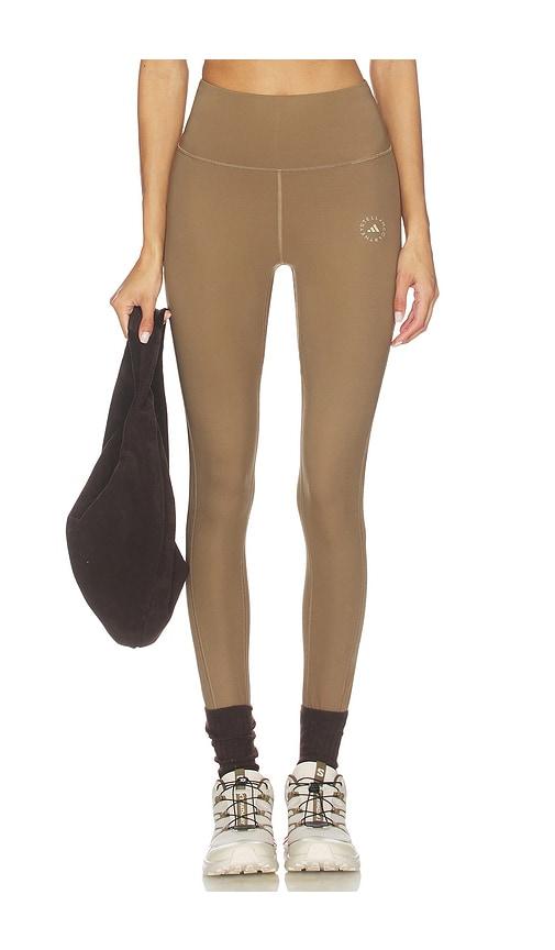 adidas by stella mccartney true strength yoga 7/8 legging in tan.