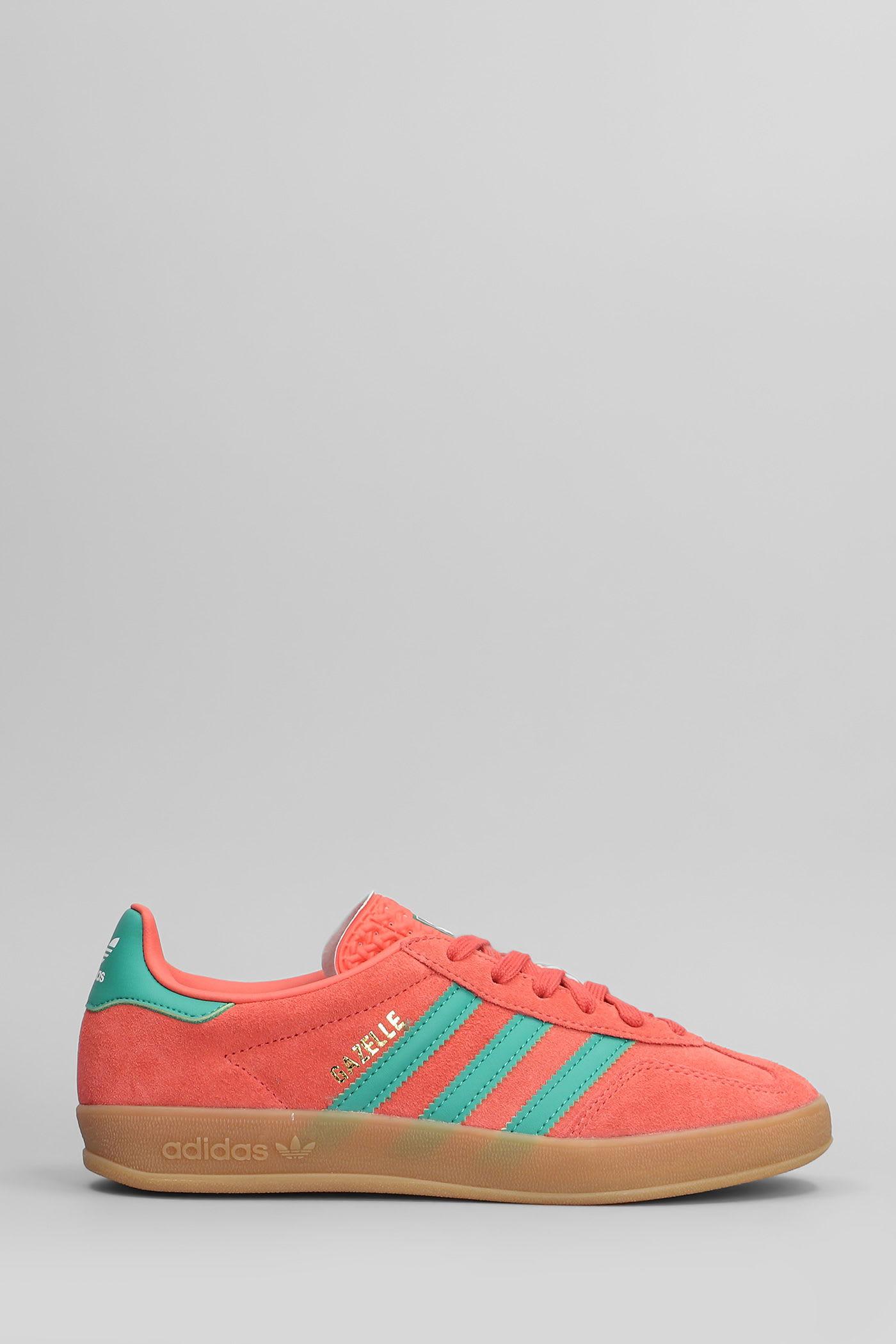 adidas gazelle indoor sneakers in red suede