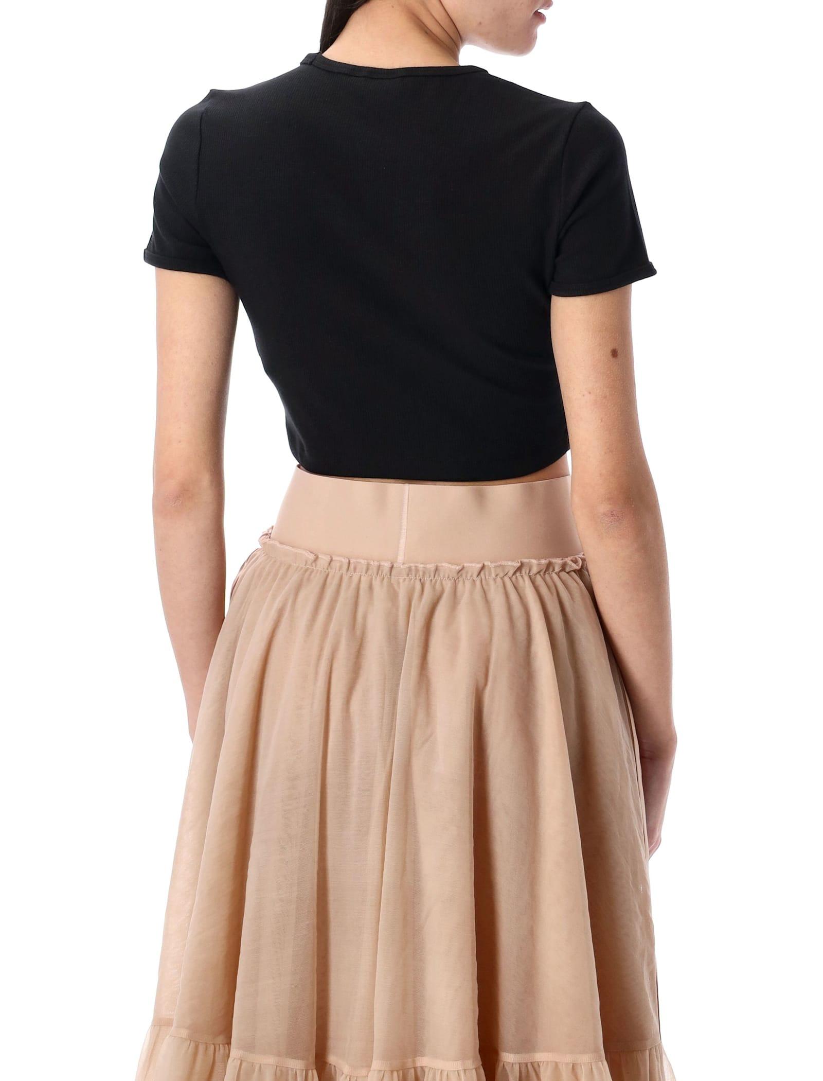 adidas originals cropped rib tee