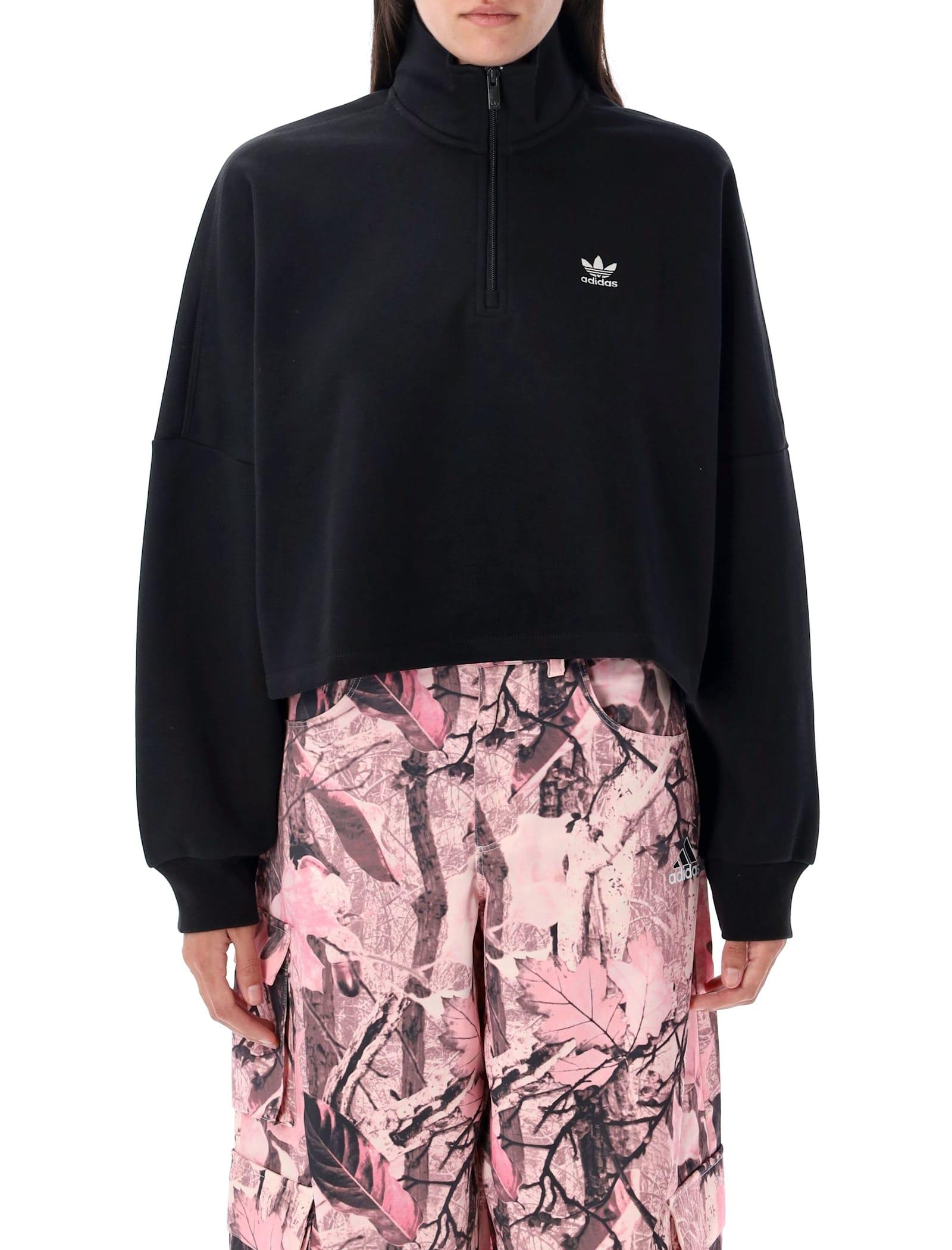 adidas originals essentials 1/2 zip fleece sweatshirt