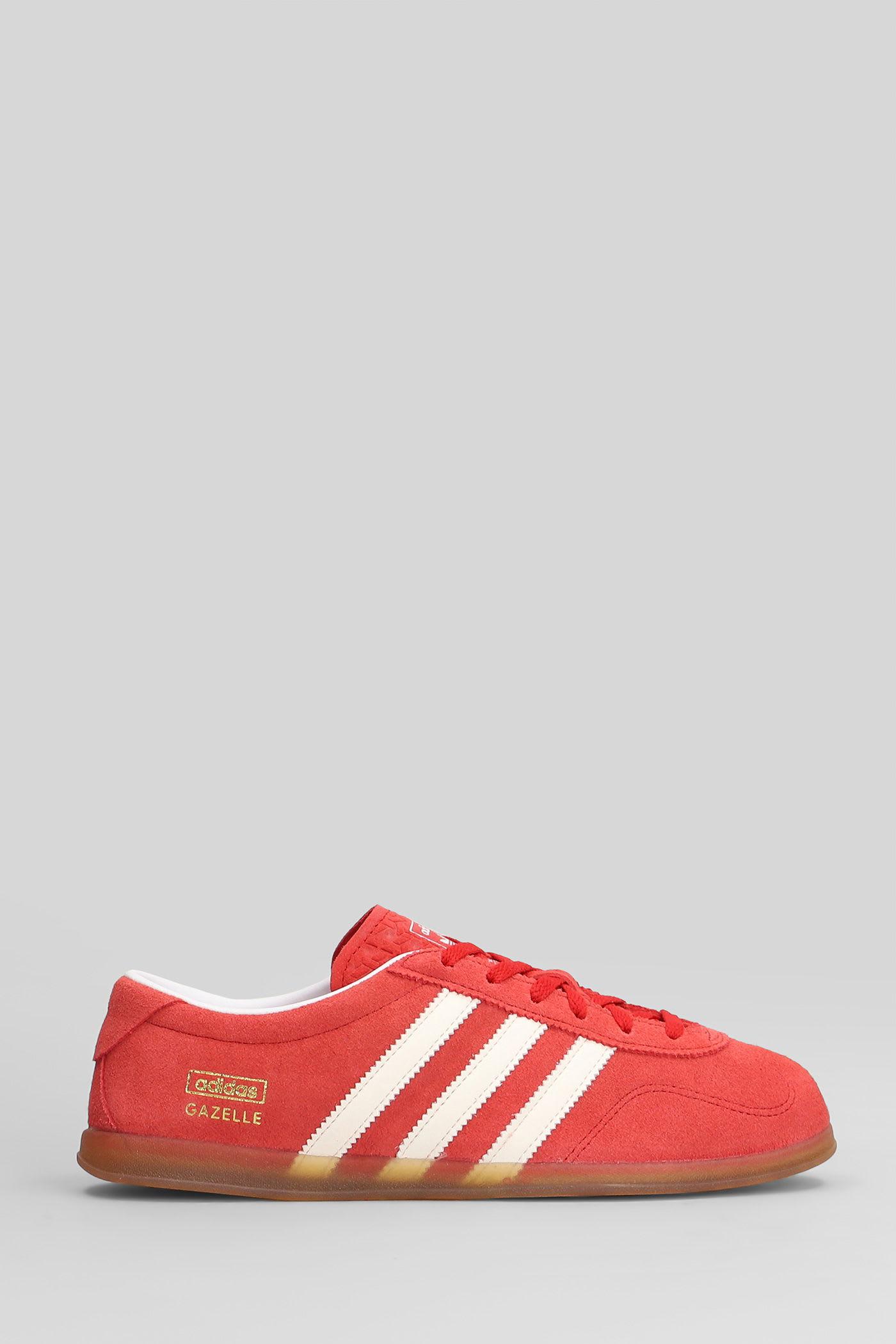 adidas originals gazelle lo pro sneakers in red suede