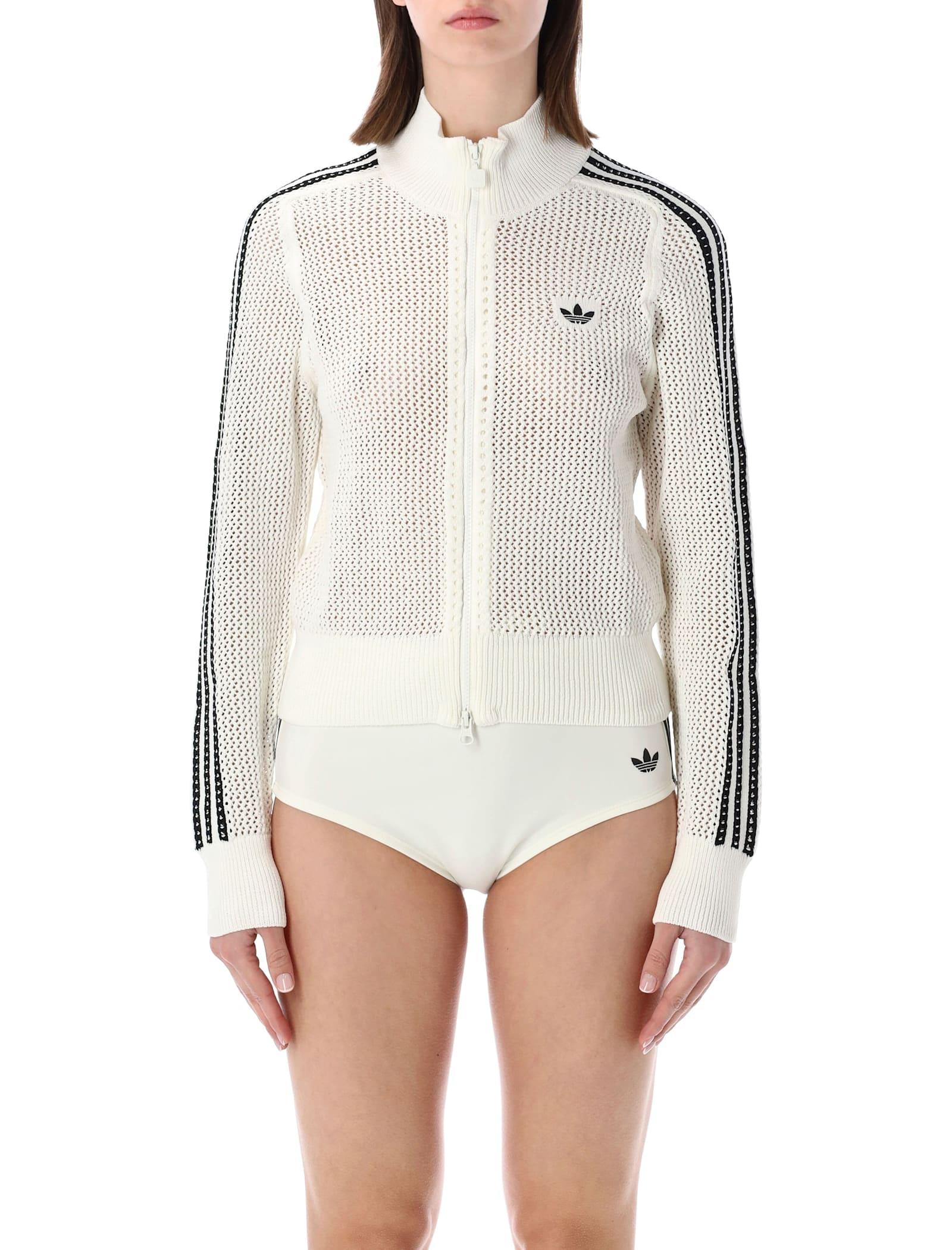 adidas originals knitted crochet firebird top