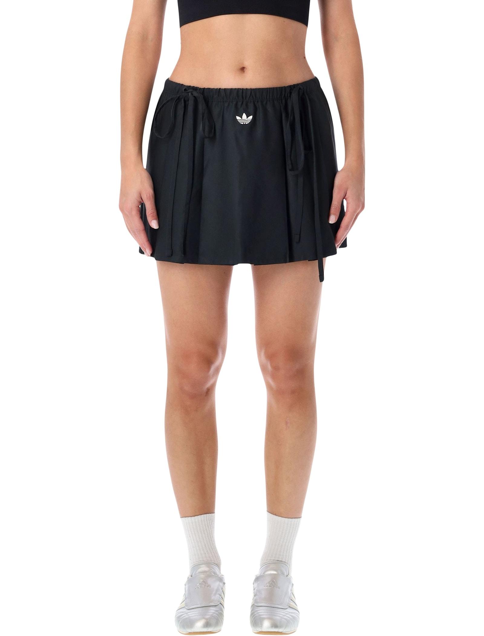 adidas originals pleated mini skirt with drawstring