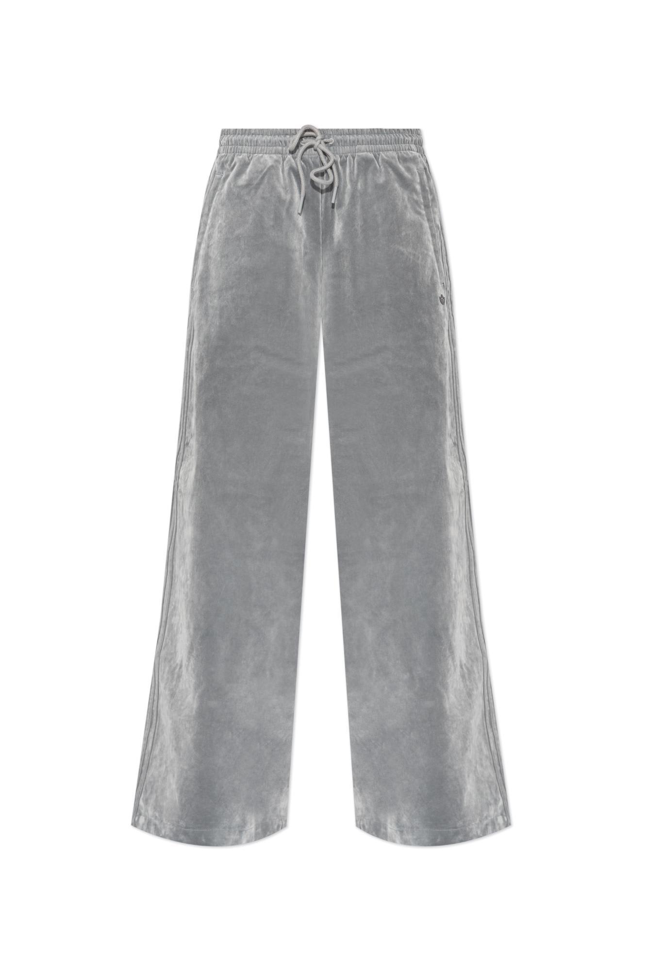 adidas originals velvet wide-leg pants
