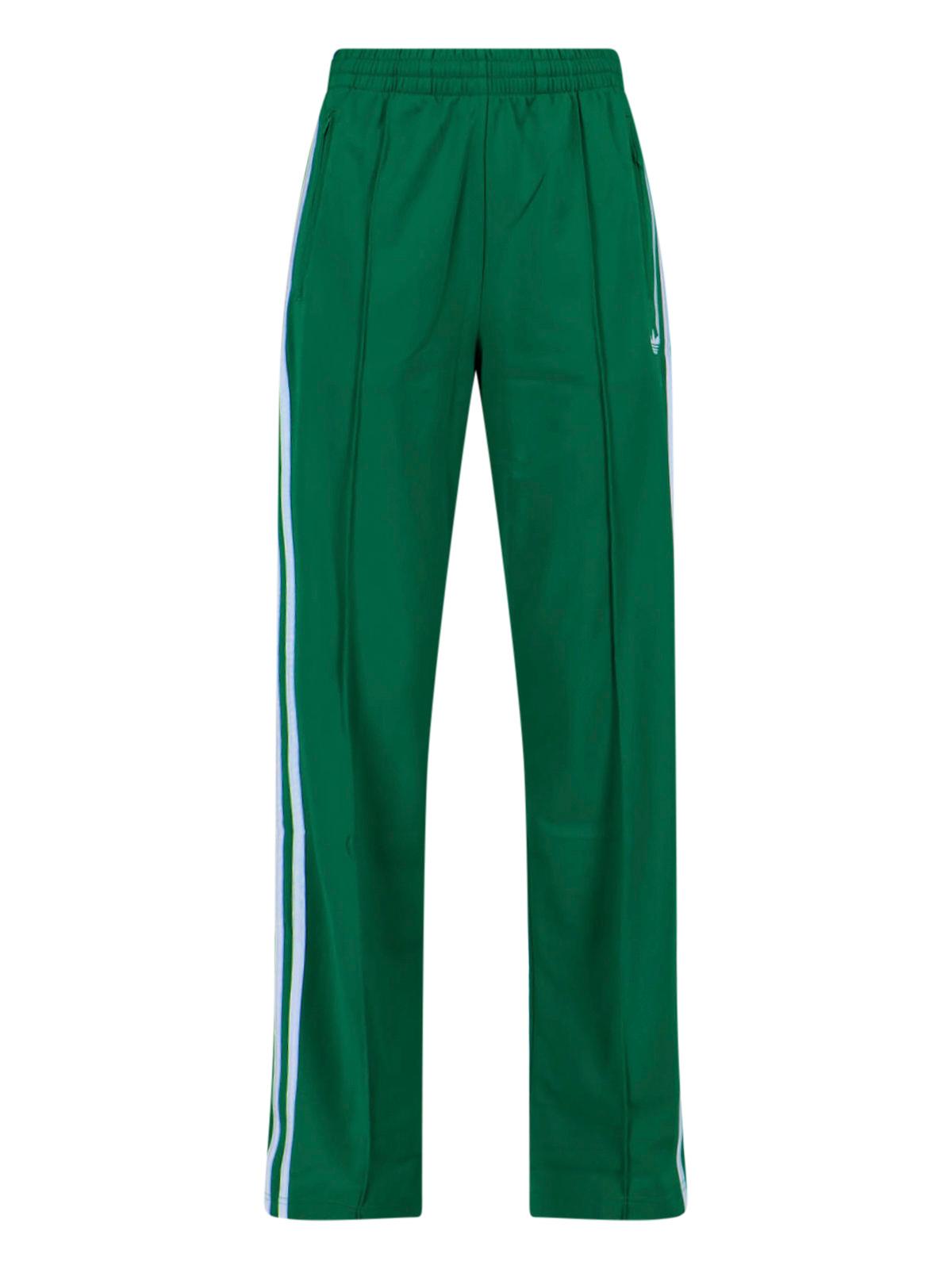 adidas trousers green recycled polyester - women