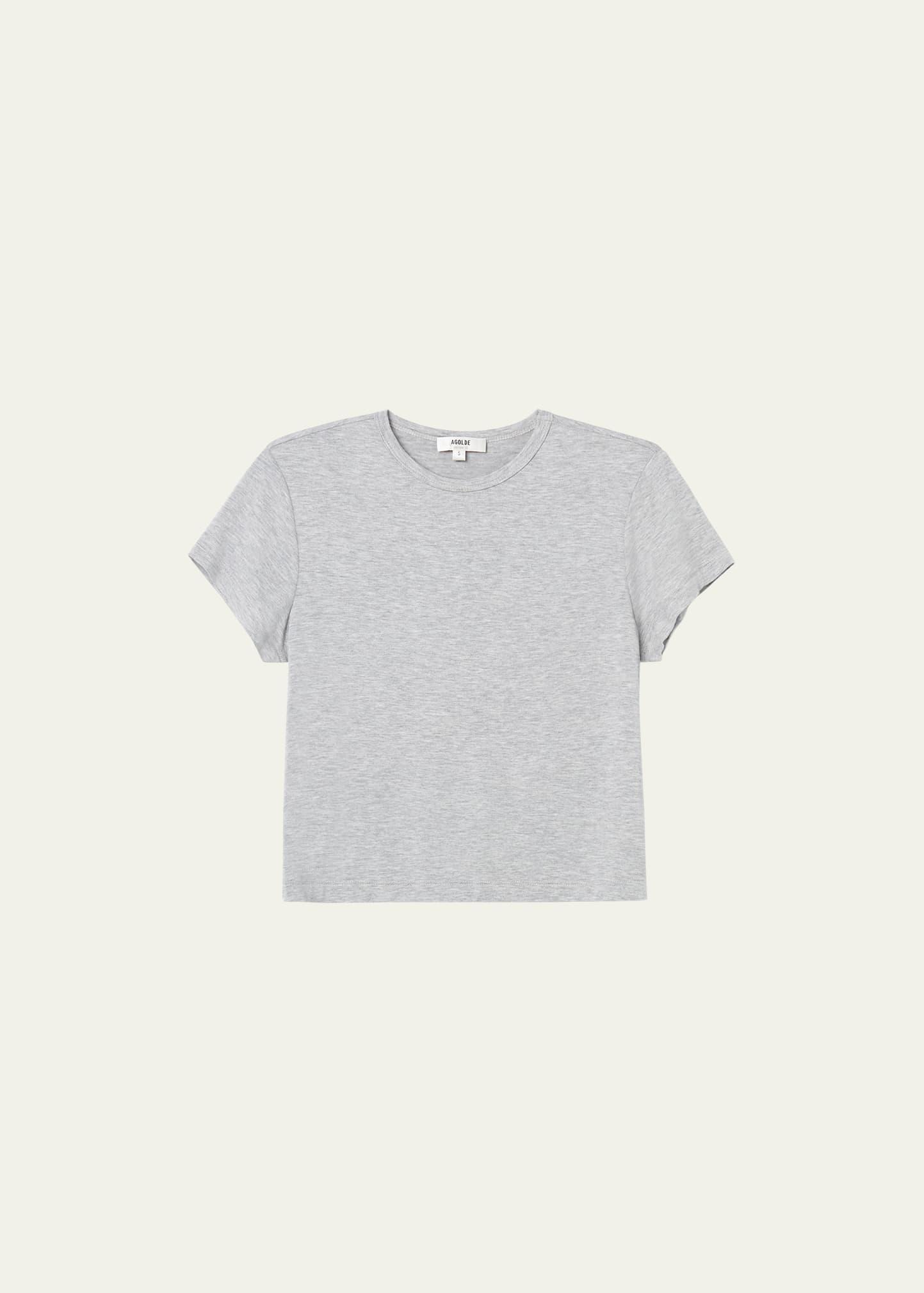 adine cropped cotton crewneck tee