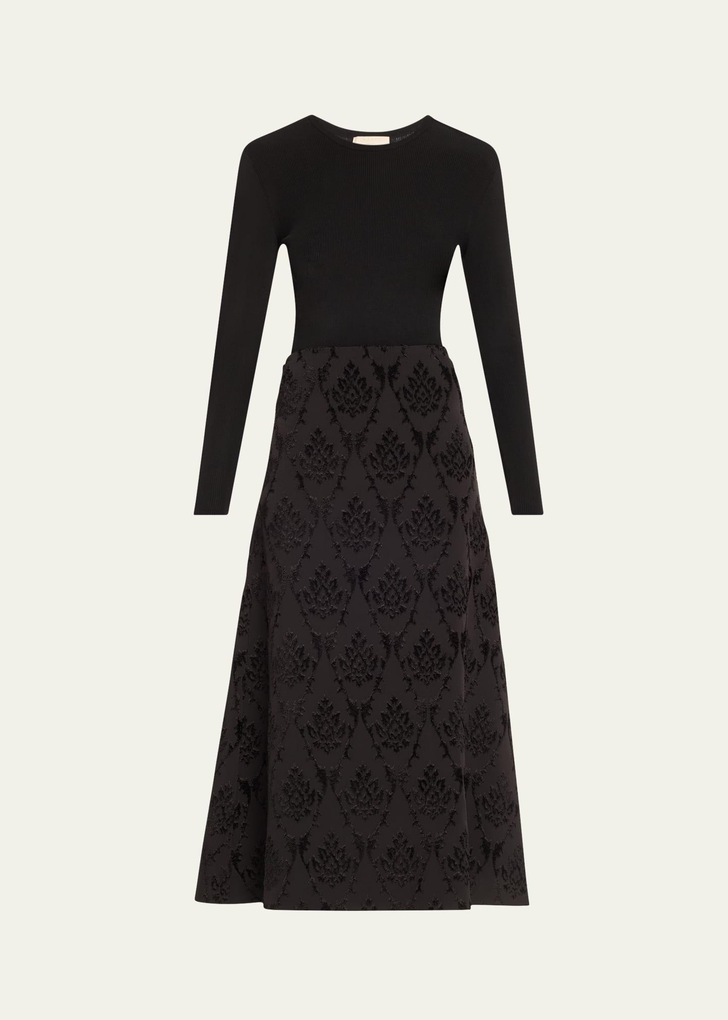 adita long-sleeve maxi dress