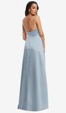 adjustable strap a-line faux wrap maxi dress