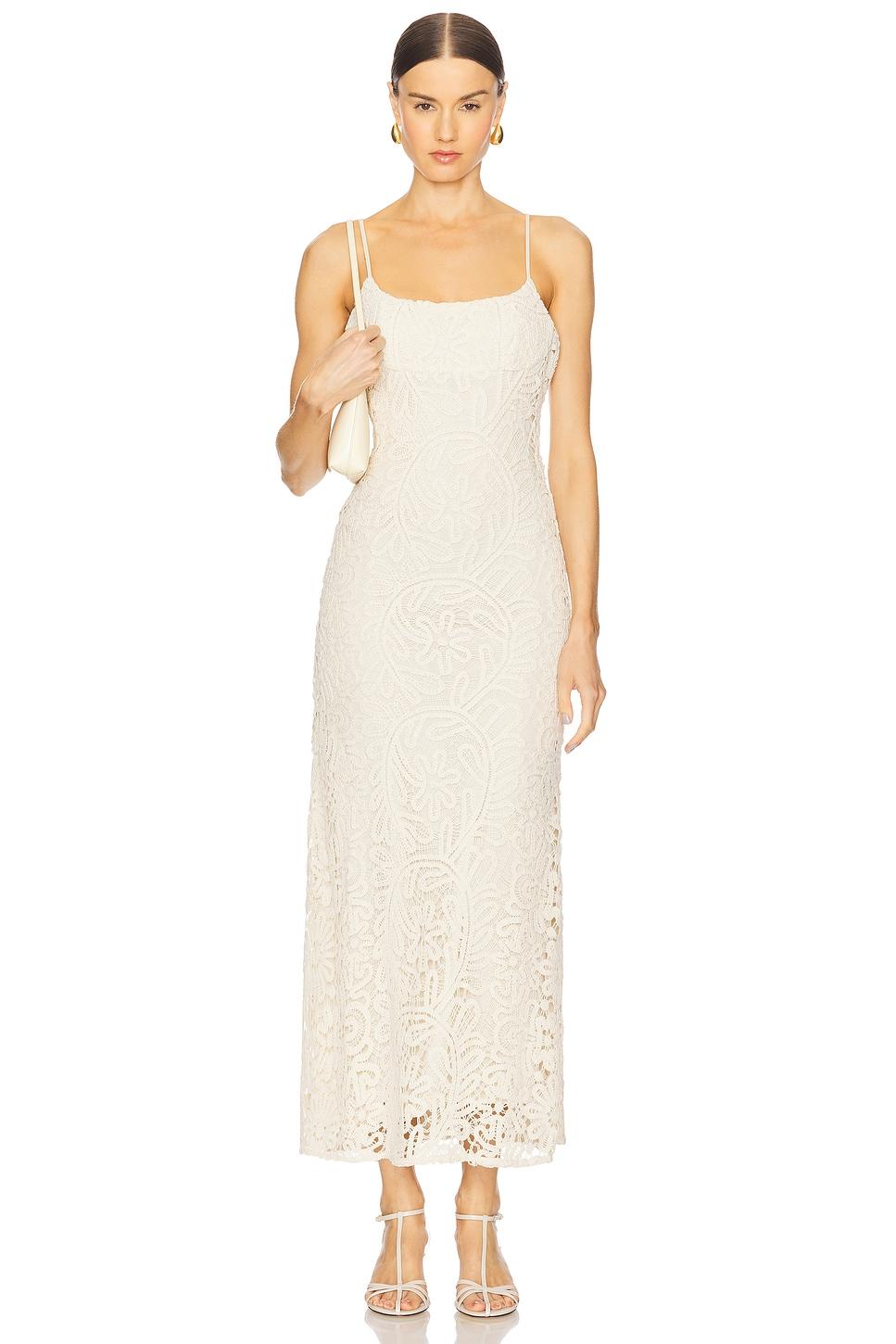adoni crochet midi dress