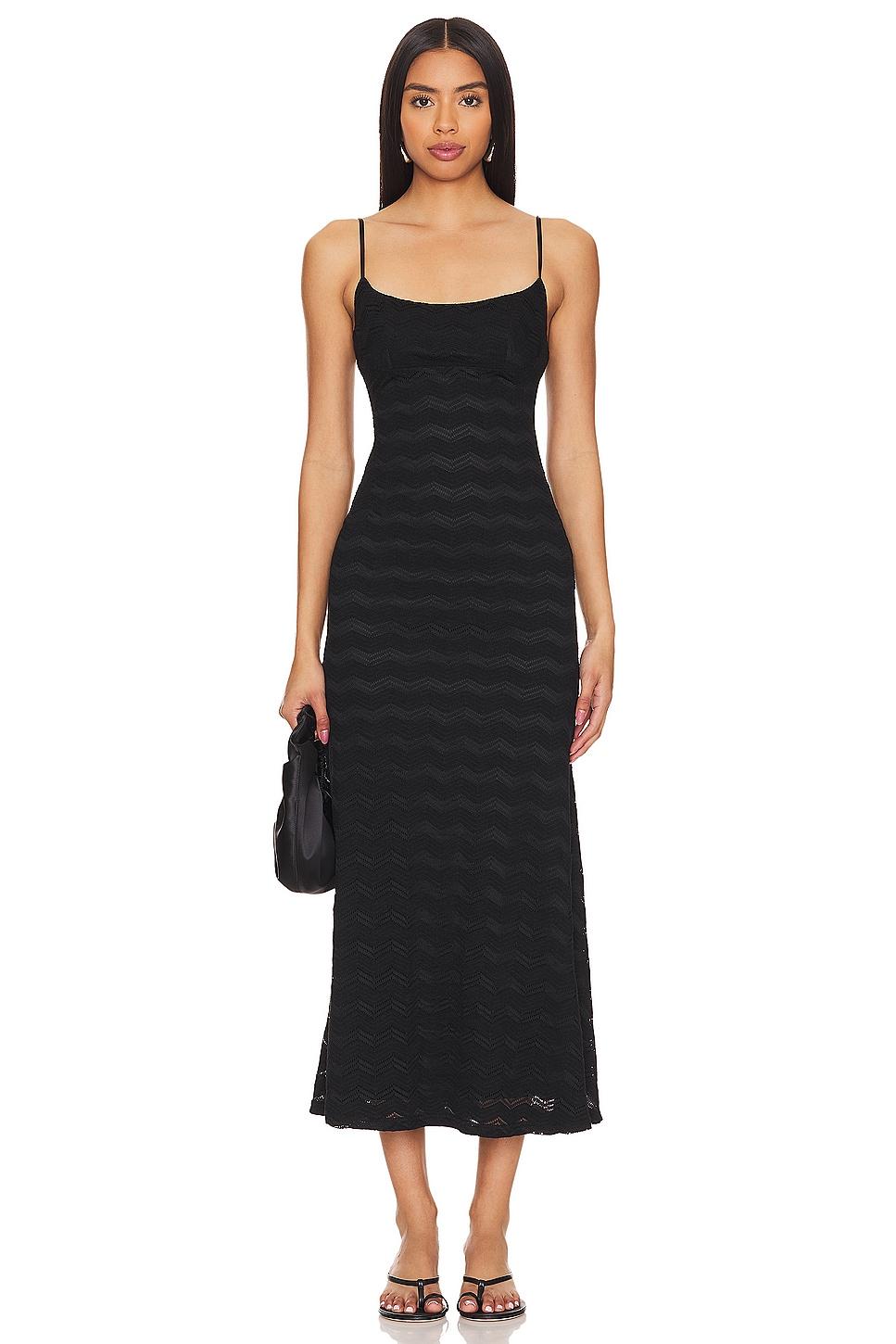adoni zig zag midi dress