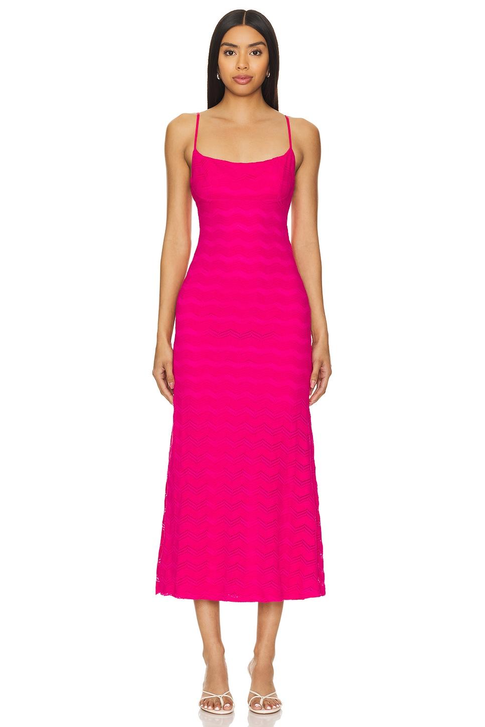 adoni zig zag midi dress