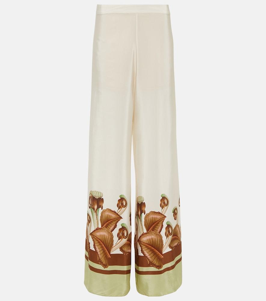 adriana degreas arisaema high-rise silk wide-leg pants