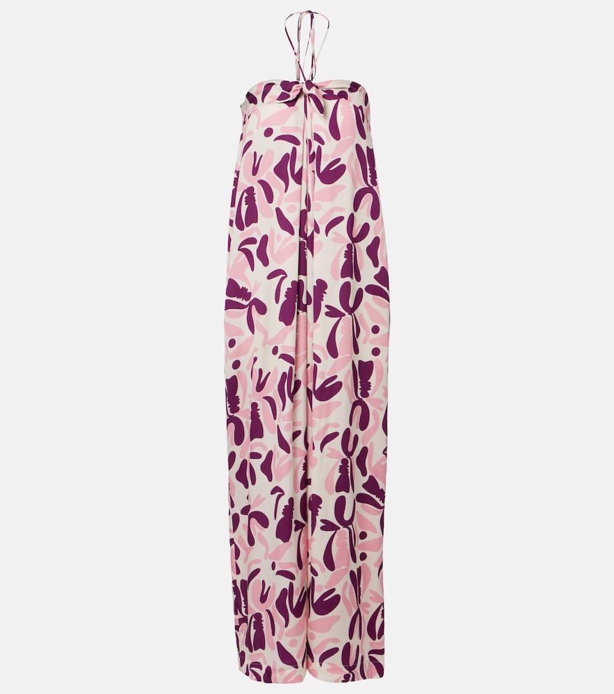 adriana degreas bold floral printed maxi dress