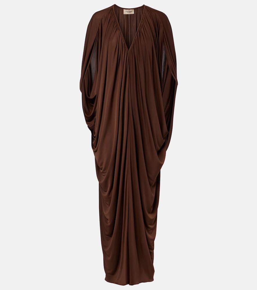 adriana degreas draped maxi dress