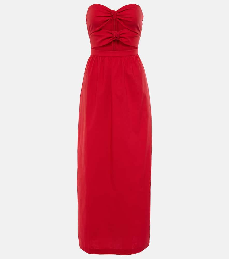 adriana degreas gathered cotton jersey maxi dress