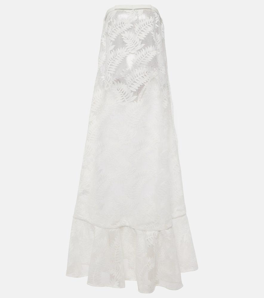 adriana degreas jacquard maxi dress