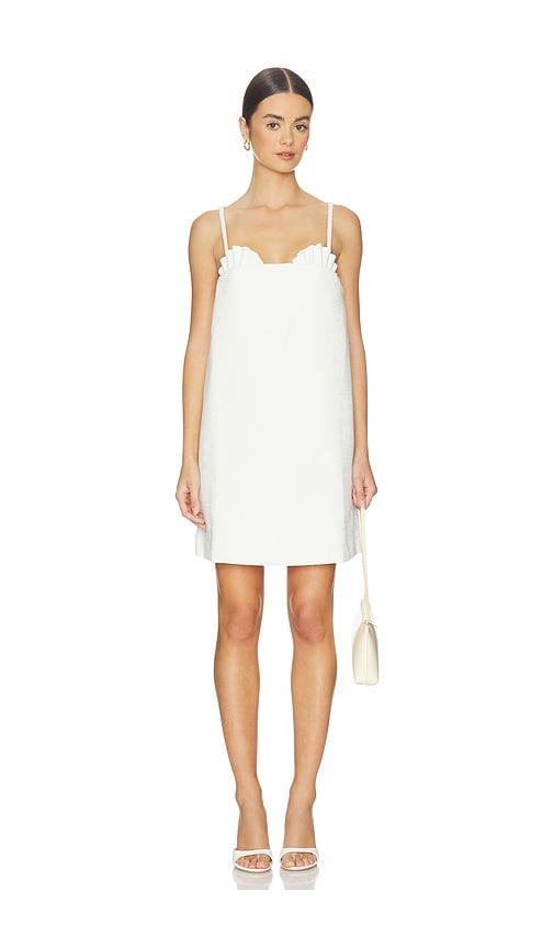 adriana degreas la mer coquillage mini dress in ivory.