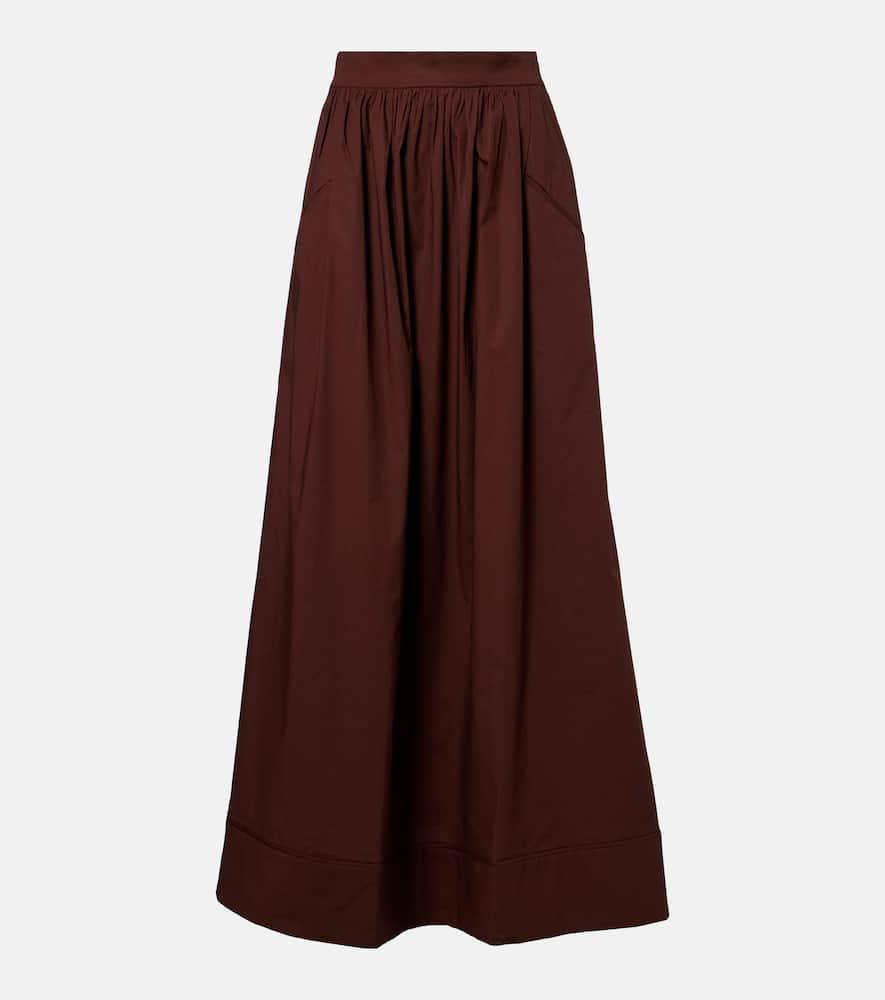 adriana degreas pleated cotton maxi skirt