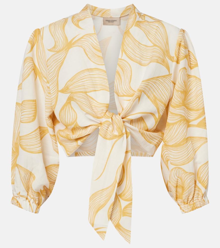 adriana degreas printed crop top