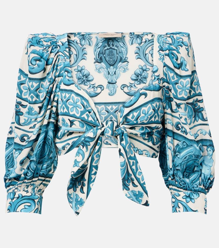 adriana degreas printed crop top