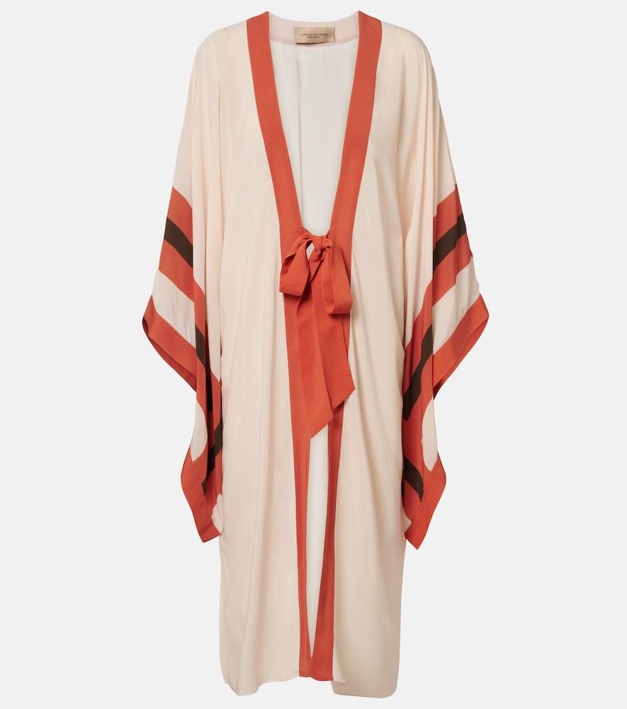 adriana degreas striped kaftan