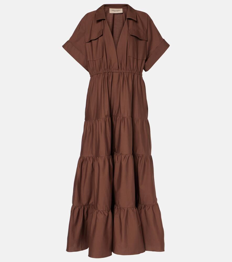 adriana degreas tiered cotton shirt dress
