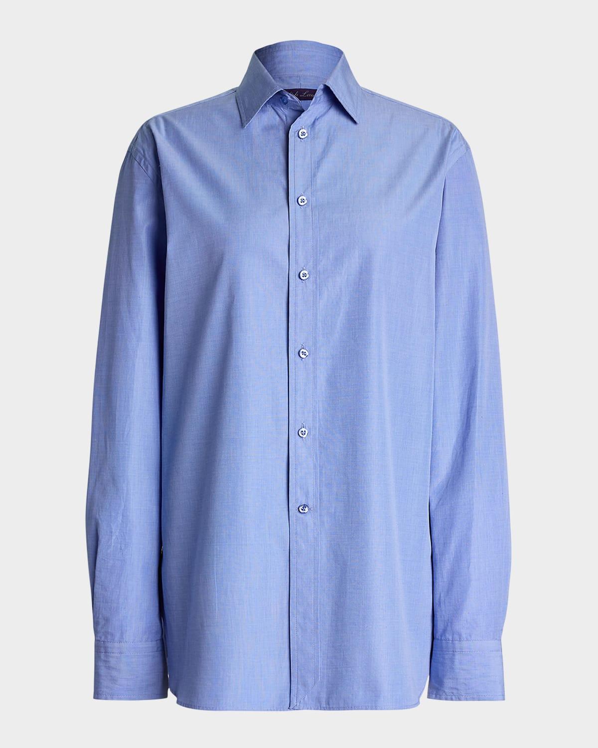 adrien end on end cotton button-down shirt