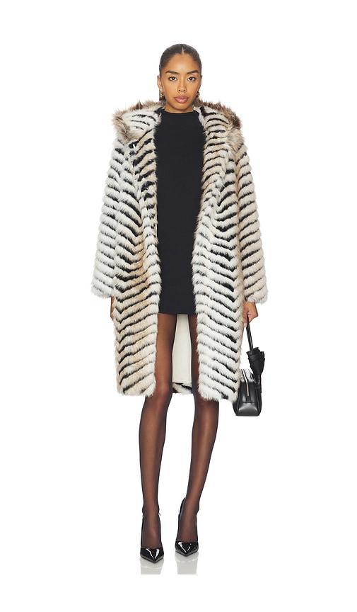 adrienne landau elenor coat in cream.