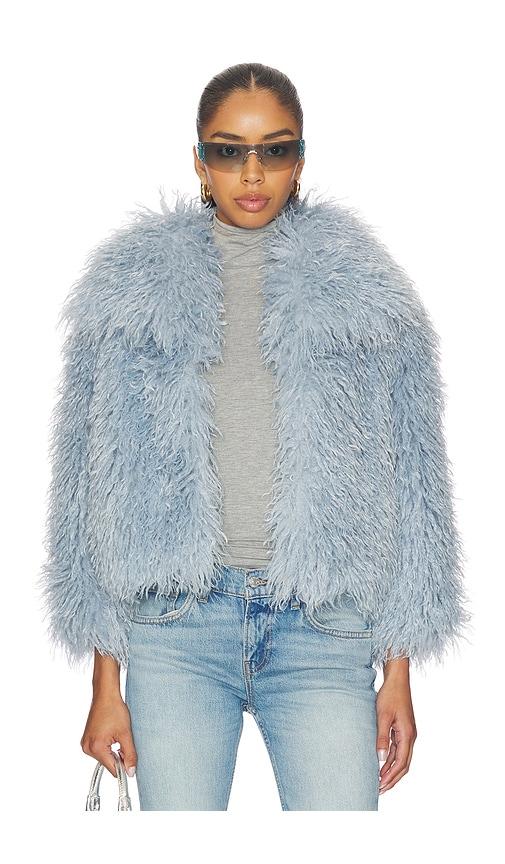 adrienne landau isabel jacket in baby blue.