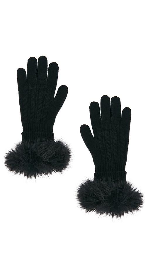 adrienne landau the cashmere glove in black.