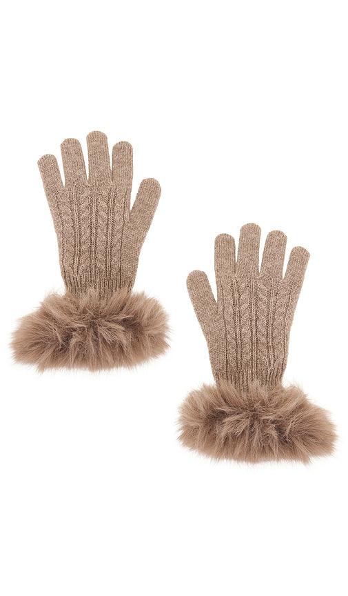 adrienne landau the cashmere glove in brown.