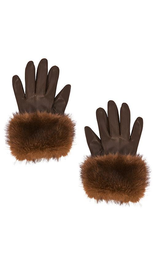 adrienne landau the leather glove in brown.
