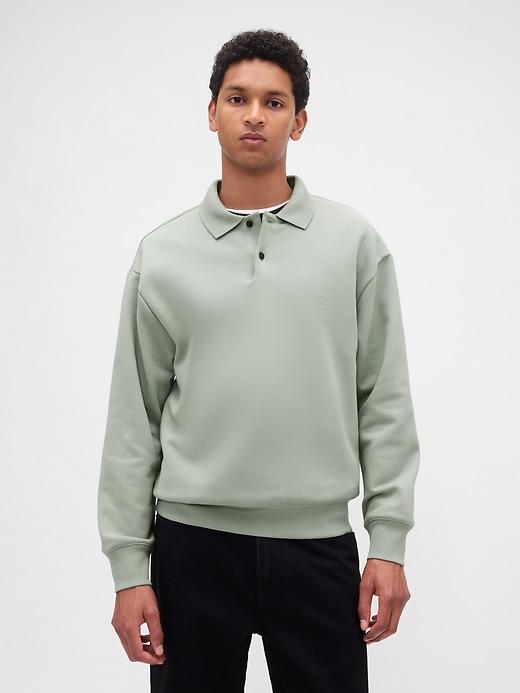 adult heavyweight oversized polo sweatshirt