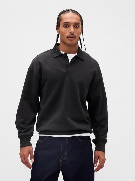 adult heavyweight oversized polo sweatshirt