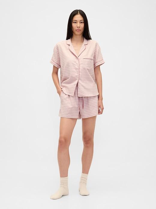 adult softest flannel pj short set
