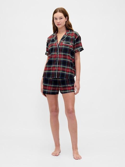adult softest flannel pj short set