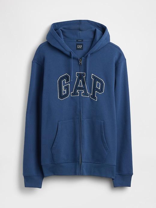 adult vintagesoft arch logo zip hoodie