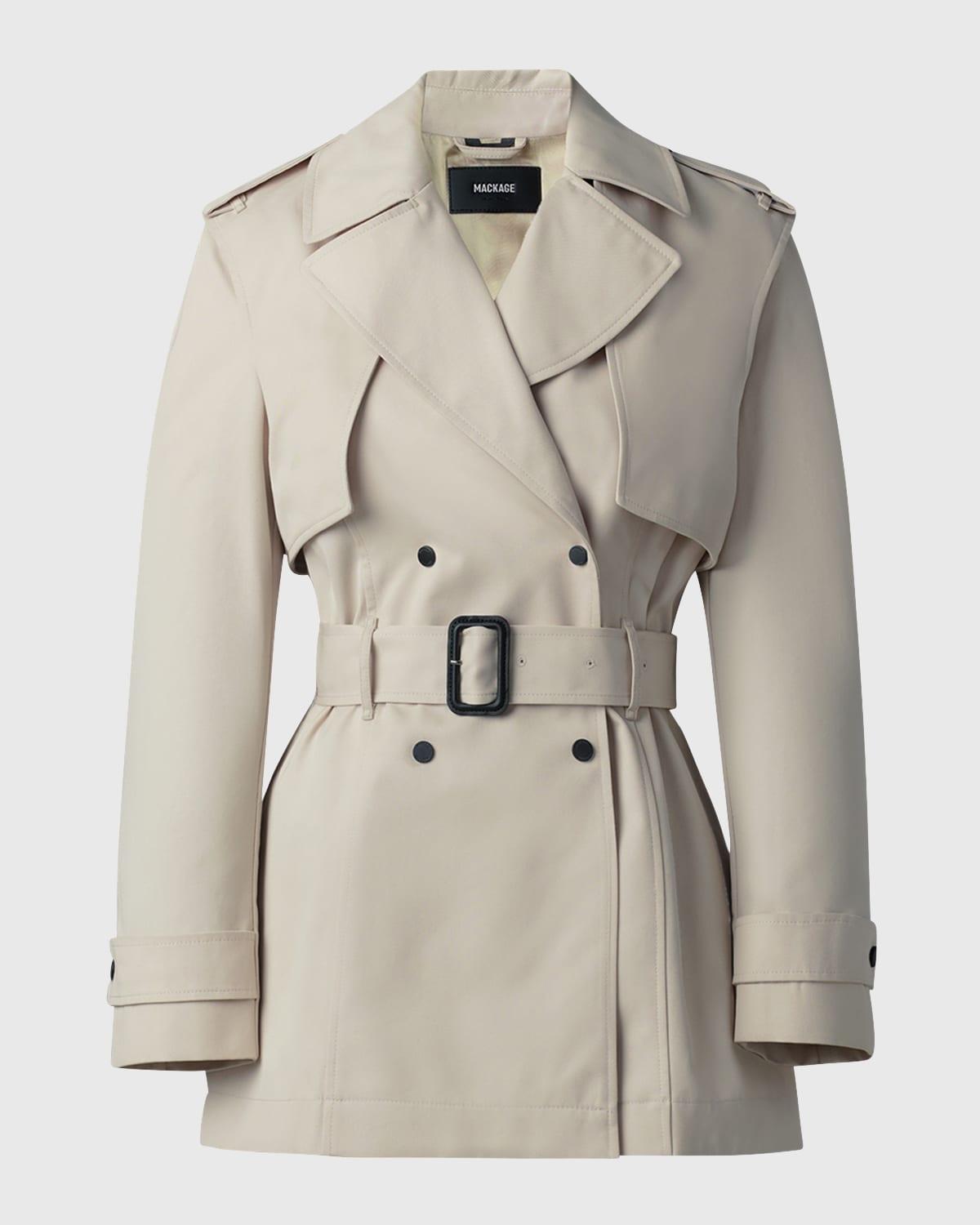 adva mid-length belted trench coat