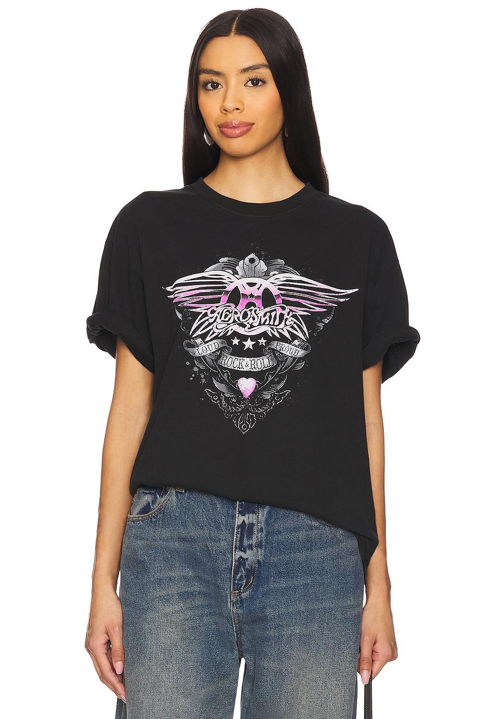 aerosmith pink chrome boxy tee
