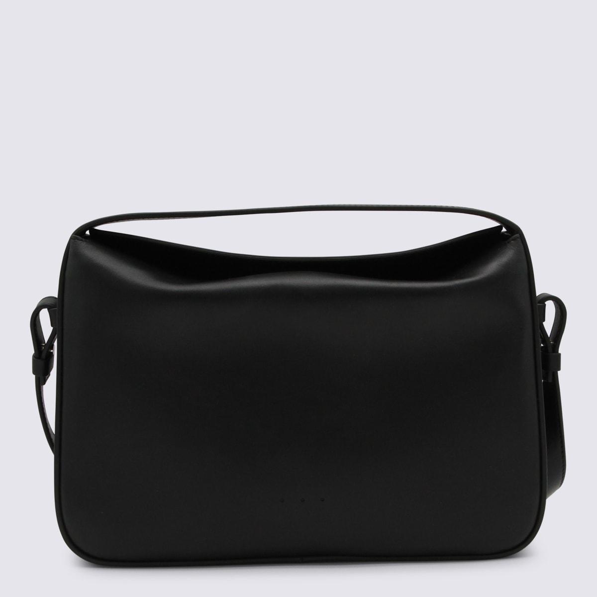 aesther ekme black leather top handle bag