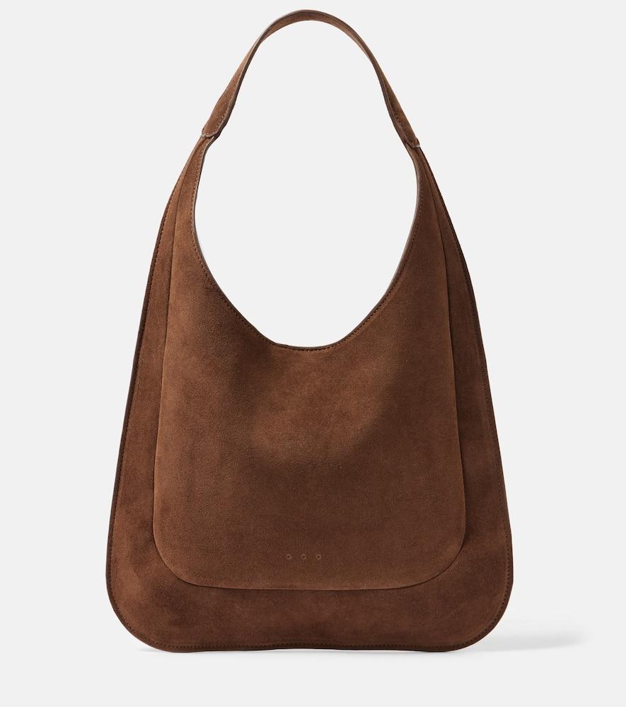 aesther ekme midi suede shoulder bag