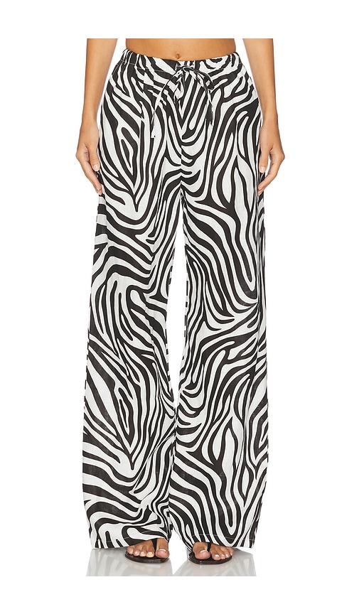 aexae x revolve drawstring pant in black,white.