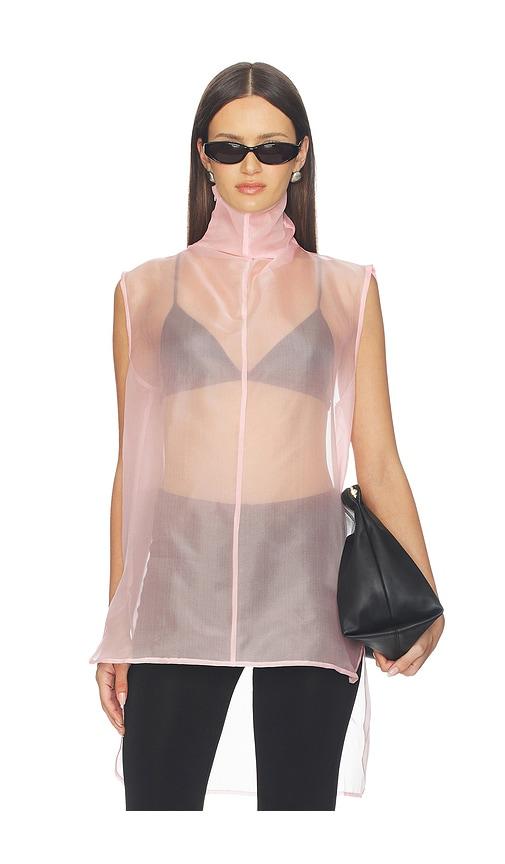 aexae x revolve silk organza roll top in rose.